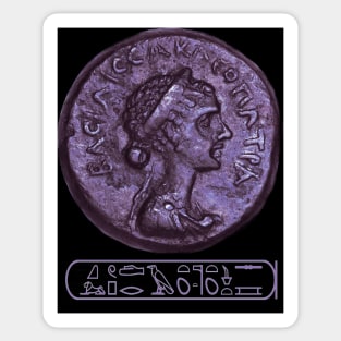 Cleopatra VII coin with cartouche Sticker